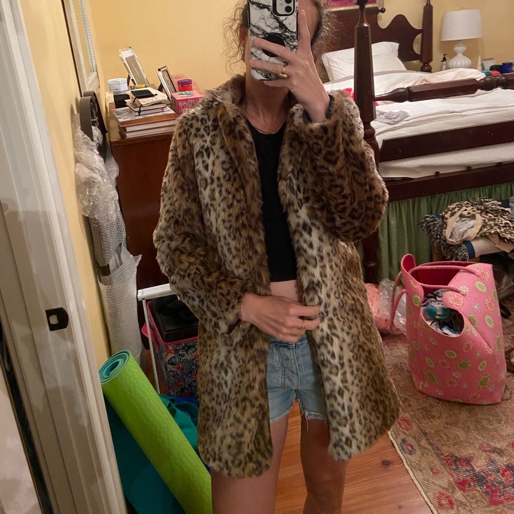 Faux Fur Leopard Jacket